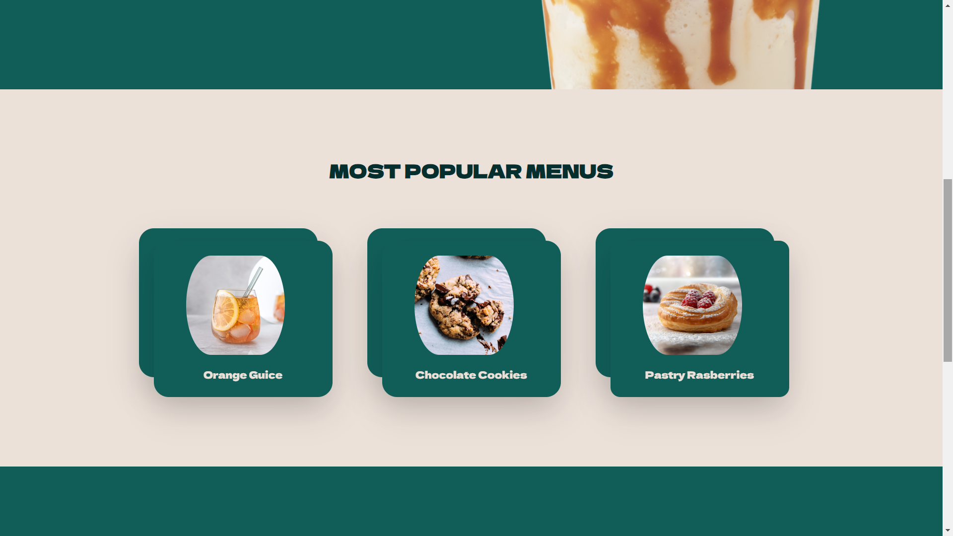 Top Menus Page